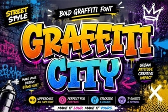 Graffiti City Font for Bold Creative Projects