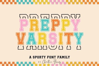 Preppy Varsity Font for Stylish Design Projects